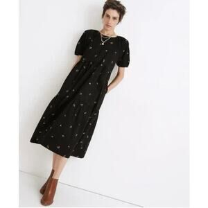 NEW! Madewell Short-Sleeve Cattail Tiered Dress in AMIE FLORAL (XL)